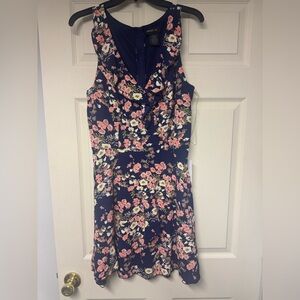 Teeze Me Navy and Pink Floral Dress